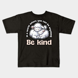 In World Where You Can Be Anything Be Kind Kids T-Shirt